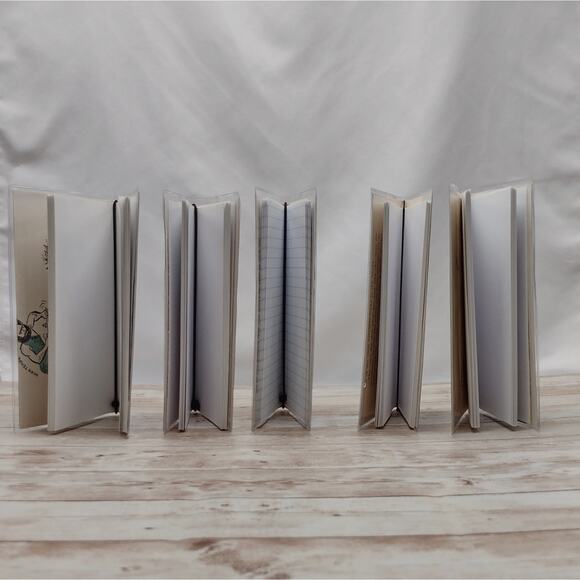 Nature Themed Small Travel Journals with Slip Covers, Handmade Small Notebook - Picture 3 of 5